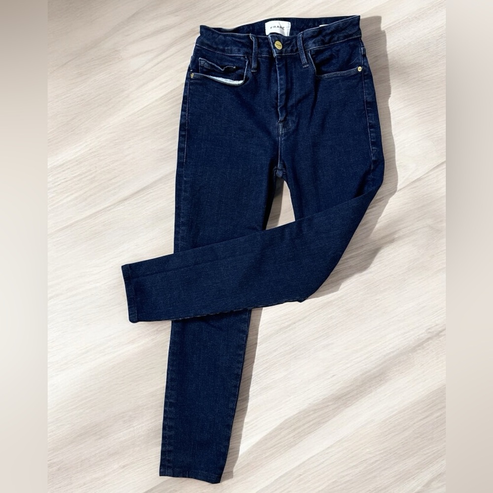 Frame Dark Blue Denim Women's Jeans, Le One Skinny Size 1